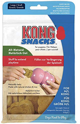 KONG - Snacks - All Natural Dog Treats (Best used Rubber Toys) - Puppy Biscuits - For Large Dogs