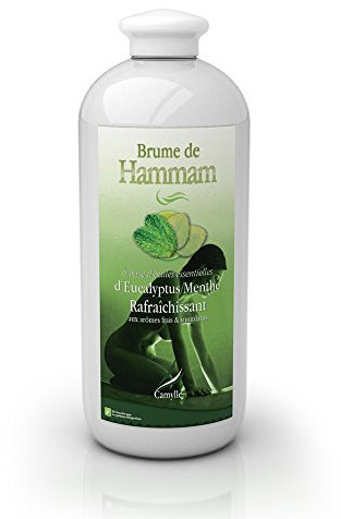 Camylle - Brume de Hammam Eucalyptus/Menthe - Fragrances à base d'Huiles Essentielles pour Hammams, Bains de Vapeur ou Douches Hammam - Rafraîchissant aux arômes frais et stimulants - 1000ml