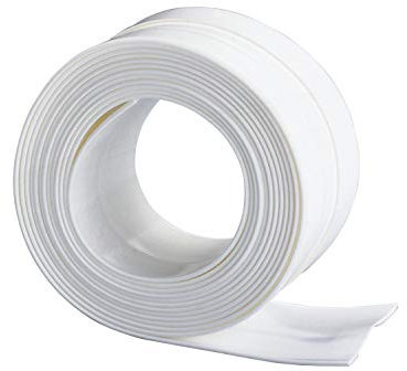 Wenko 5652021100 Nastro Sigillante Largo, Impermeabile, Resistente Ai Prodotti Detergenti, Materiale Plastico, 5 x 350 cm, Bianco