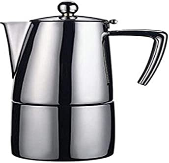 Ilsa 0091S020IE Espressokocher Satin, Induktion, 2 Tassen, Dichtungen, Stahl.