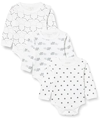 Care Unisex baby bodysuit (3-pack), 3-pack vit (100), 62 cm