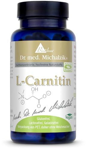 L-Carnitin nach Dr. med. Michalzik - 100 Kapseln - je Kapsel 500 mg reines L-Carnitin-Tartrat - ohne Zusatzstoffe - von BIOTIKON®