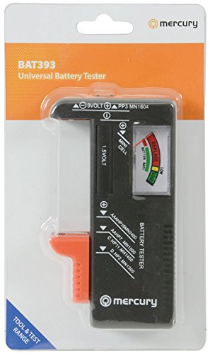 AirPromise Tester batteria universale per batterie AAA, AA, C, D e Botton, 1,5 V, 9 V, tester tensione batteria per riciclaggio batteria (BT-168)