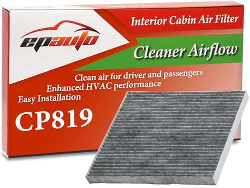 EPAuto CP819 (CF11819) Cabin Air Filter with Activated Carbon, Replacement for Hyundai Santa Fe, Kia Optima, Chevy Equinox, GMC Terrain, Saturn Vue - Fits 2008–2021 Models
