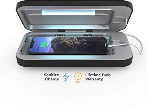 PhoneSoap 3 Désinfectant UV pour téléphone Portable et Double Chargeur de téléphone cellulaire Universel - Noir