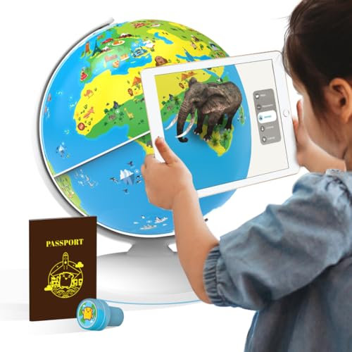 Shifu PlayShifu Educational Globe for Kids, Orboot Earth (+ App) Interactive AR World, 400 Wonders, 1000+ Facts, STEM Toy Gifts for Kids 4-10 Years, No Borders, No Names on Orboot Globe