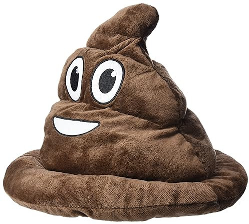 Boland 04284 - Chapeau Shithead Mens, marron, taille unique, smiley, Accessoire, fête à thème