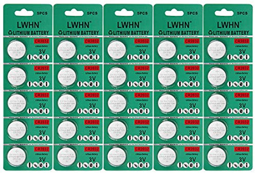 25 Pack CR2032 Battery 3v Lithium CR 2032