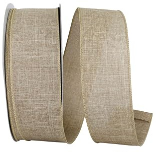 Reliant Ribbon vardagslinne värde trådbundet kantband, 5,7 cm x 127,7 cm, naturlig