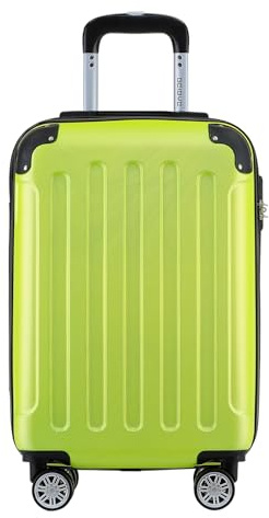 BEIBYE- Hartschalenkoffer Koffer Trolley Rollkoffer Reisekoffer Zahlenschloß 4 Zwilings-Rollen (Celery, Small-55cm)