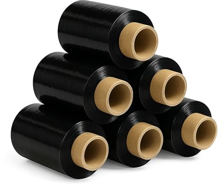 Freiziel® 6x Mini Rollen 10 cm Stretchfolie 23 my (schwarz)