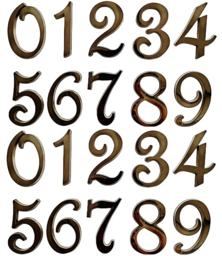3 Inch House Numbers Stickers Black for Mailbox Apartment Hotel Office Room Door Address Sign Home Business Decoration Project. (Black)