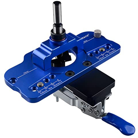 TOURACE 35MM Concealed Hinge Jig Puncher Kit, Hinge Drilling Guide Hole Accurate Locator Set, Woodworking Tool for Face Frame Cabinet Cupboard Door Hole Opener Hinge Installation