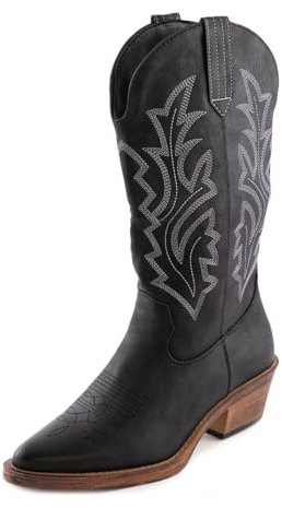 Toocool Stivali donna texani cowboy western camperos scarpe a punta G676