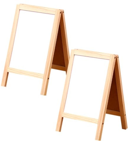 Parliky 2stücke Junge Mädchen Kreidetafel Doppelseitig Erasable Whiteboard Für Kreative Entfaltung Faltbare Holztafel Für Zuhause Und Schulprojekte
