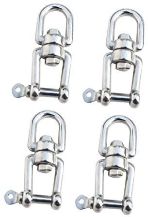 MUCKLILY 4pezzi Anello Girevole Doppia Estremità Inossidabile Da Connettore Per Giardinaggio Arrampicata e Yoga Rotazione e Resistente Alla