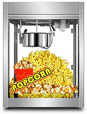 Máquina de palomitas de maíz, máquina retro de palomitas de maíz de aire caliente, máquina comercial de palomitas de maíz de aire caliente de 1300 W con taza medidora, cocción rápida (plateada)