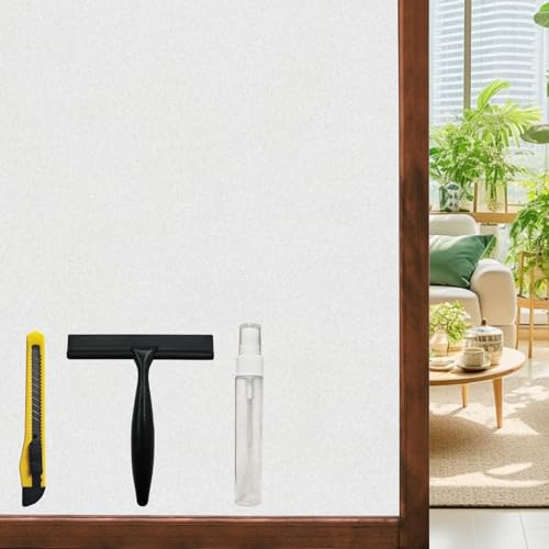 Pickhonk Window Privacy Film Bathroom Frosted Glass Window Decoration UV Blocking Reusable Heat Insulation Static Electricity Adsorption Soft Light Living Room Office 23.6 x 78.7 Inch,Pure
