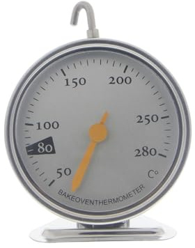 Zymoplas Mechanisches Backofen Thermometer aus Edelstahl, Grill Backformen, hitzebeständig, Temperaturanzeige, Braten