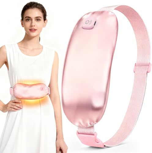 UNCN Portable Heating Pad Cordless Period Heating Pad for Cramps Menstrual Heat pad Electric Rechargeable Battery Included 5000mAh for Long Time Use