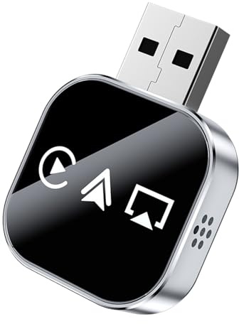 Adattatore Auto Senza Fili | Dispositivo Plug And Play,Adattatore per Mirroring Schermo Auto | per Spostamenti Quotidiani Viaggi a Lunga Distanza Guida in Città Navigazione Autostradale Chiamate
