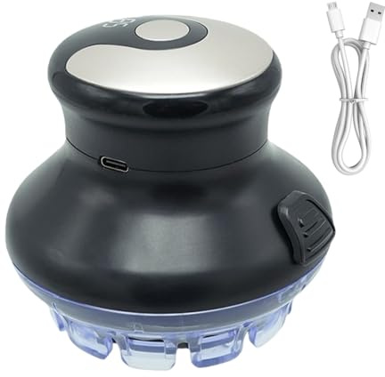Tondeuse À Cheveux Rotative Électrique Pour Hommes – Tondeuse À Cheveux Circulaire À Coupe Rapide | Écran LED, Rechargeable Par USB, Résistant À L'eau, Idéal Pour Les Hommes Chauves Et Un Rasage Préci