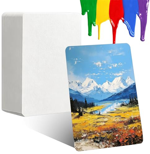 HZOUHONG Aquarellpapier 80 Blatt Aquarellblock 300g/m² Watercolor Paper | Aquarell Karten Blanko Baumwolle, AquarellPostkarten für Anfänger Zeichnen Einladungen Briefe Handwerke, 10 x 15cm
