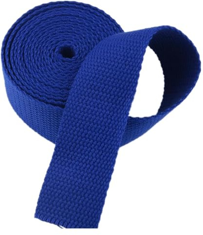 Nylonband, Bomullsband for väskor Bagage Lastband, 10 Yard/rulle(Blu,25MM)