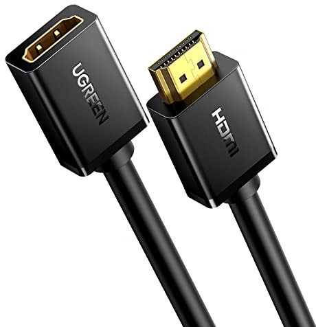 UGREEN HDMI Verlängerungskabel HDMI 2.0 Kabel female to male für HDMI Verlängerung UHD 4K, 3D, HDR, ARC, Ethernet HDMI Kabel Verlängerung unterstützt für TV Stick, PS4, PS3, Xbox, Laptop usw (1m)