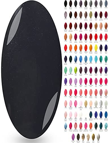 Dark GREY Gel Nail Polish - (Lead) Deep Gray Autumn Winter LED UV Gel Nail Polish Lamp Dryer Nailac Acrylic Nail Art Set Kits Gel Nail Polish Nail Varnish Set Colours Home Manicure Gel Nail Kit