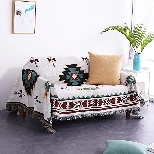 Manta Protectora para sofá, Morbuy Manta de sofá Cálida y Gruesa Manta de Hilo de algodón Suave Sofá A Prueba De Polvo Manta De Liviana for Cama o sofá (160x220cm,Exotico)
