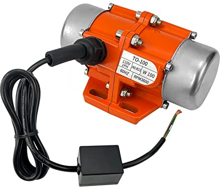 Small Concrete Vibrator Industrial Vibration Motor Single Phase 100W AC 110V 3600Rpm Aluminum Alloy Vibrating Vibrators for Sand Shaker Table