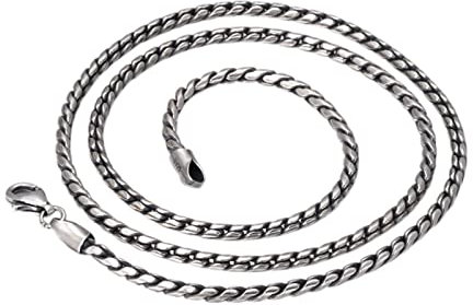 Homxi Necklace Chains Men,Mens Necklace Chain 2.5mm Mens Necklace Chain 22 inch Chain Mens Sterling Silver Necklace Chains Mens Silver Necklace Chains