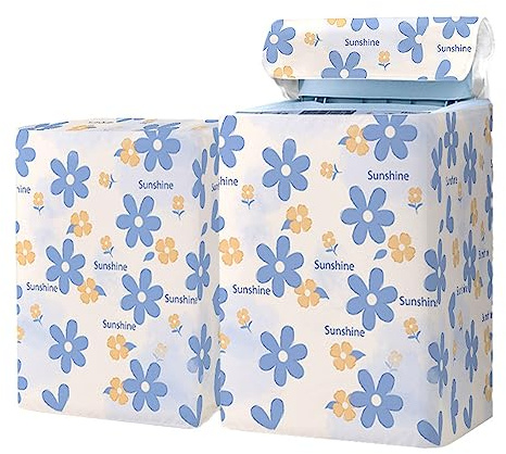 Odot Washing Machine Cover Top Load Waterproof Dustproof Washer Machine Dryer Protector Sunscreen Washer Dryer Cover for Most Top Load Washer Dryer (L,elegant purple)