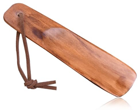 Lhbwhiz Calzador de madera, calzador corto,calzador para ponerse los zapatos,cómodo levantador de zapatos,calzador de madera con cuerda para colgar,para hombres,mujeres,personas mayores(15,5 cm)