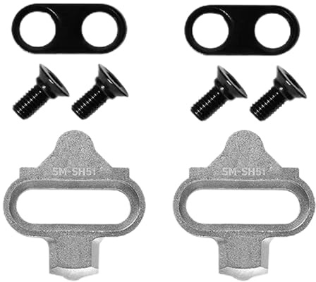 SPD Pedal Cleat Set, cykelsportsträckor set – rostfritt stål – 1 par – strömöverföring, självlåsande cykeltillbehör, reservdel för berg