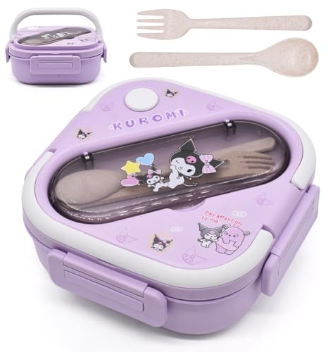 YCVBCY Cartoon Lunch Box Contenitore,Cartoon Lunch Box 1300 Ml Pranzo Prova Di Perdite Con Scomparti a Strati Con Contenitore Per Salse e Utensili Per Bambini Scuola Picnic ﻿
