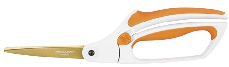 Fiskars Fabric Easy Action Titanschere, 20,3 cm, Orange/Weiß
