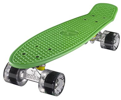 Ridge Skateboards 22 Mini Cruiser Skateboard, Verde/Chiaro