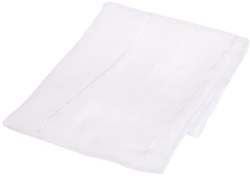 Douceur d'Intérieur, Fenster-Gardinen, mit Schlaufen, /Krepp-Gewebe, Polyester/Chenille-Fasern, Polyester, weiß, 90x60 cm