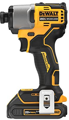 Dewalt DCF840C2 20V MAX Brushless Lithium-Ion 1/4 in. Cordless Impact Driver Kit with 2 Batteries (1.5 Ah)