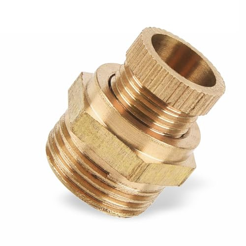 Air Compressor Drain Valve, 3/8 Male Threaded, Solid Brass | Water draining valve replacement, Avoid tank rust/ air leaks/ moisture buildup, Daily maintenance accessory