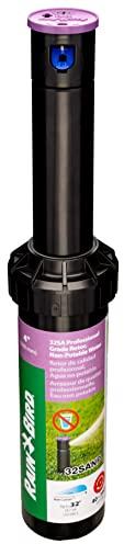 Rain Bird 32SANP Simple Adjust Non-Potable Water Gear Drive Rotor, 40° - 360° Pattern, 19' - 32' Spray Distance, Purple Cap