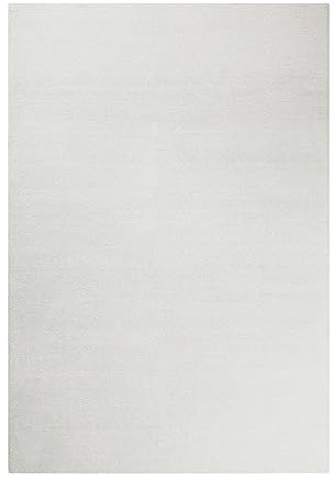 Wecon Home Kuschelig weicher Esprit Hochflor Teppich, bestens geeignet fürs Wohnzimmer, Schlafzimmer und Kinderzimmer LOFT(70 x 140 cm, Creme weiß)