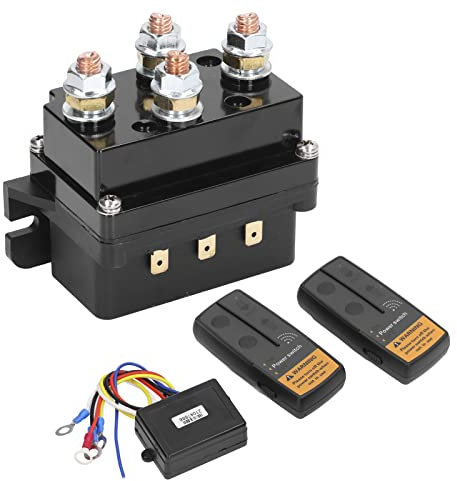 Controlador de Cabrestante Eléctrico, Relé de Cabrestante de 12 V con Recubrimiento en Polvo para ATV UTV de 8000 Lb a 12000 Lb