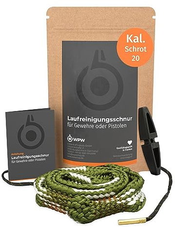 WPW Laufreinigungsschnur, Kaliber 12, Kaliber 16 & Kaliber 20 Schrotflinten, Shotgun Laufreinigung für Langwaffen