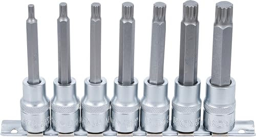 BGS 5175 | Jeu de douilles à embouts | 12,5 mm (1/2) | Denture multiple intérieure (pour XZN) M5 - M14 | 7 pièces