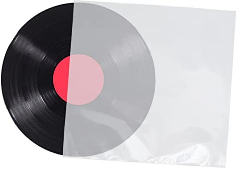 Homoyoyo 50pezzi Buste Protettive per Vinile Sacchetti Spessi e Allargati per CD Senza Chiusura per La Protezione Dischi Vinile