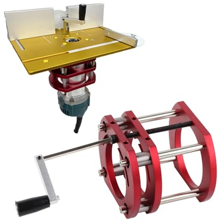 Router Lift Base, Aluminiumlegierung Edelstahl 4 Backen Klemmung, Router Tabelle Hebesystem Basis, für kleine Trimming Maschinen Kleine Gong Maschine