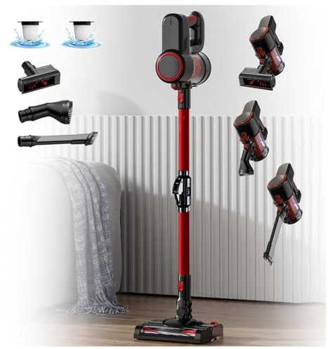 Aspirateur Balai Laveur sans Fil 5 en 1 Compact - Puissant 16000Pa, Aspirateur Serpillere sans Fil pour Voiture, Maison, Bureaux, Poils d'animaux